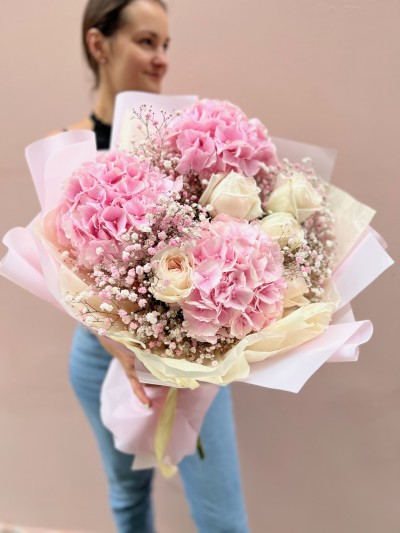 Bouquet of hydrangeas and peony roses #2